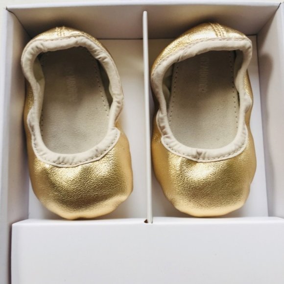 Rachel Zoe x Gymboree Gold Leather Ballet Flats - Picture 4 of 5